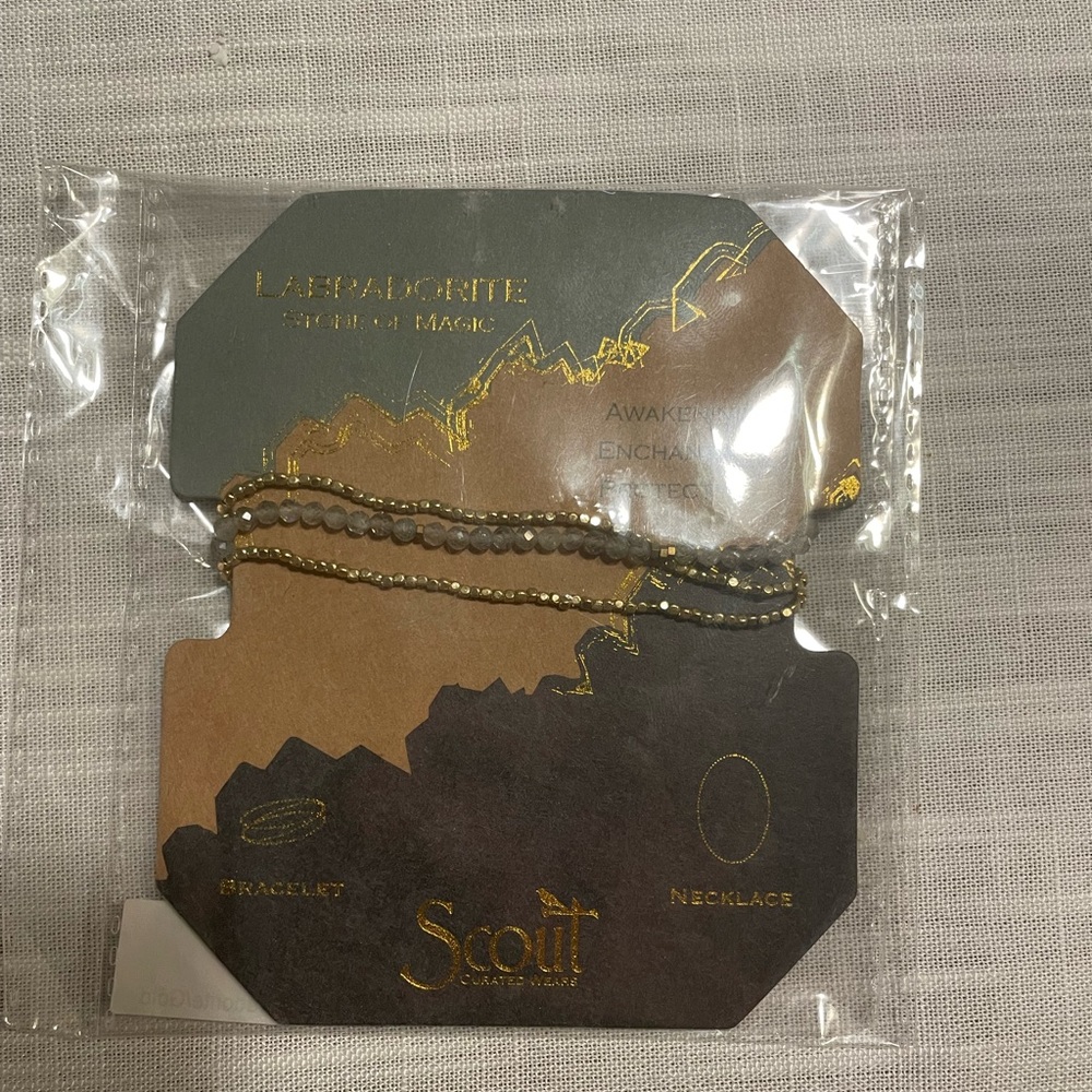 Stone and bead necklace